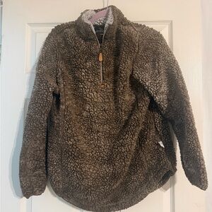 Simply Southern Brown Sherpa Pullover